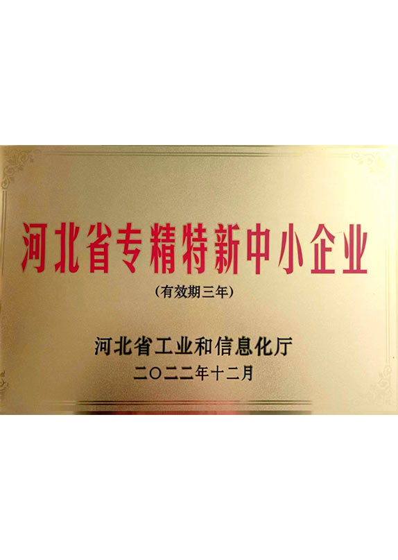 Hebei Province's Specialized, Refined, Unique, And Innovative Small And Medium-sized Enterprises